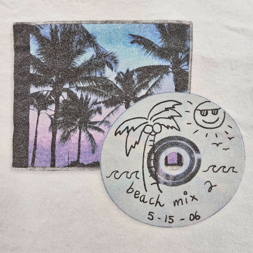 Free State Beach Mix 2006 CD White Short Sleeve Cotton T-Shirt Adult L